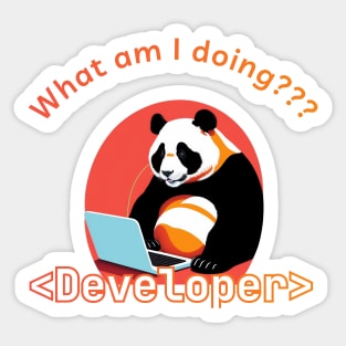 Confused Panda - Bad Coder Sticker